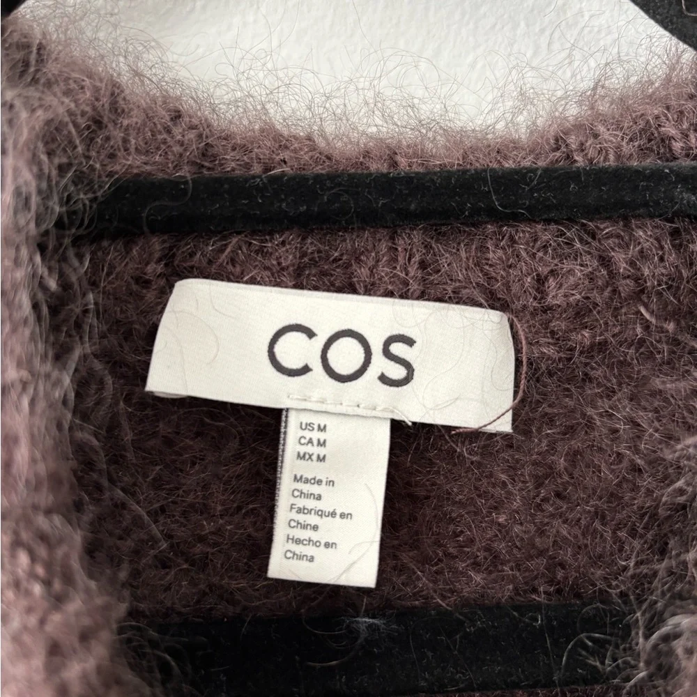 COS striped mohair sweater brown yellow gray size M worn once like new - Picture 3 of 5